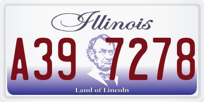 IL license plate A397278
