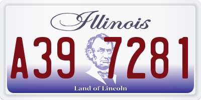 IL license plate A397281