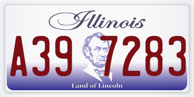 IL license plate A397283