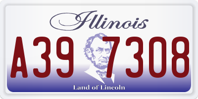 IL license plate A397308