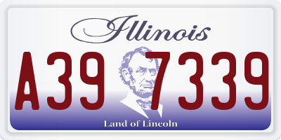 IL license plate A397339