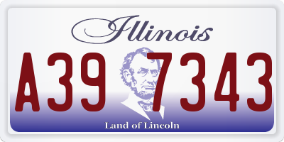 IL license plate A397343
