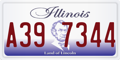 IL license plate A397344