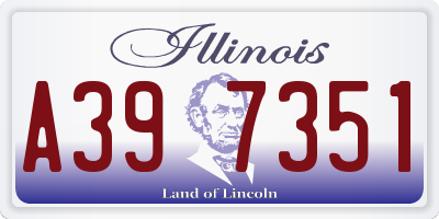 IL license plate A397351
