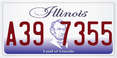 IL license plate A397355