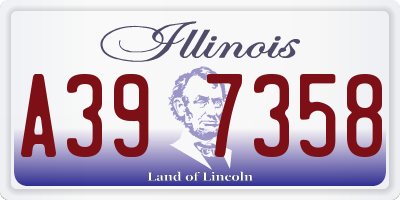 IL license plate A397358