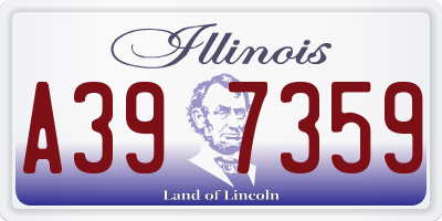 IL license plate A397359