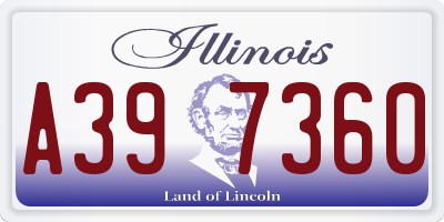 IL license plate A397360