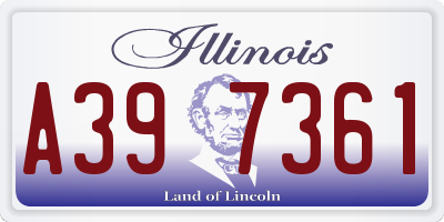 IL license plate A397361