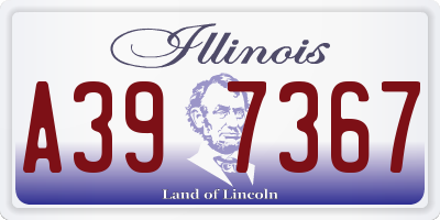 IL license plate A397367