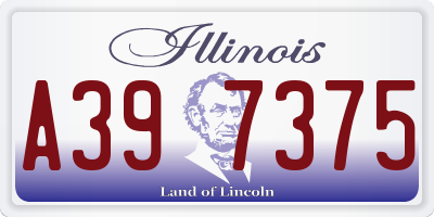 IL license plate A397375