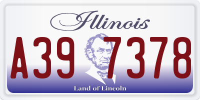 IL license plate A397378