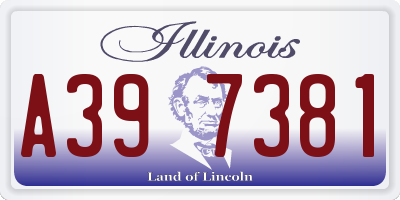 IL license plate A397381