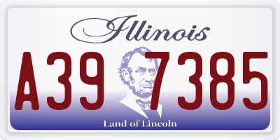 IL license plate A397385