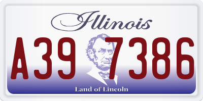 IL license plate A397386