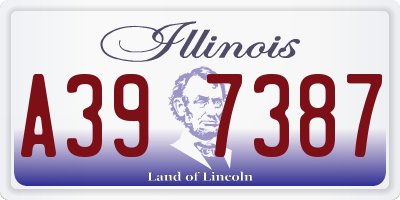 IL license plate A397387