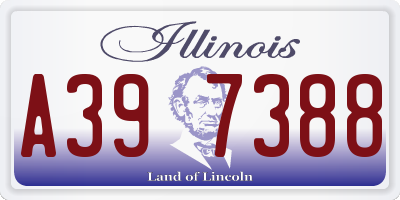 IL license plate A397388