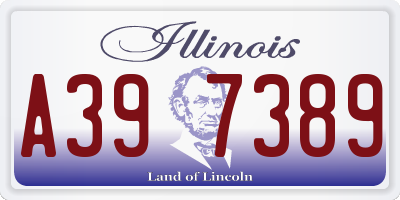 IL license plate A397389