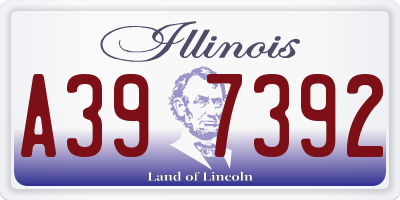IL license plate A397392