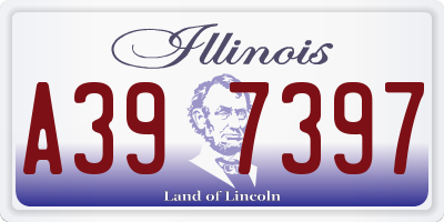 IL license plate A397397