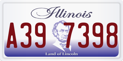 IL license plate A397398