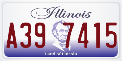 IL license plate A397415