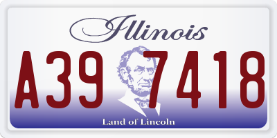 IL license plate A397418