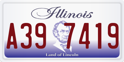 IL license plate A397419