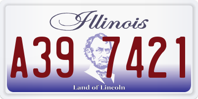 IL license plate A397421