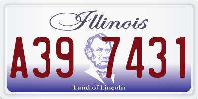 IL license plate A397431