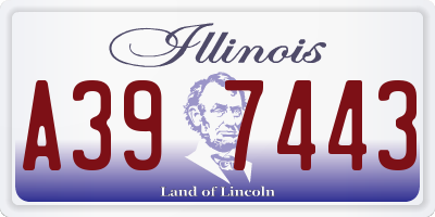 IL license plate A397443
