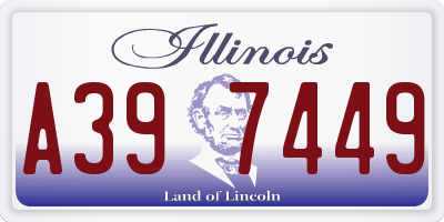 IL license plate A397449