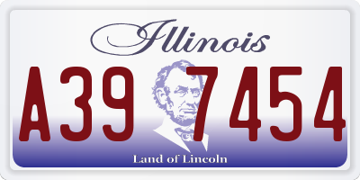 IL license plate A397454