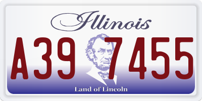 IL license plate A397455
