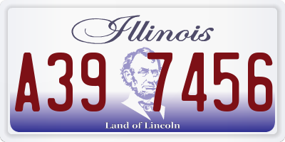 IL license plate A397456