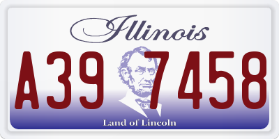 IL license plate A397458