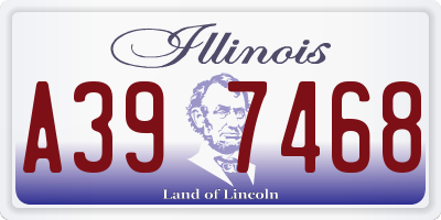 IL license plate A397468