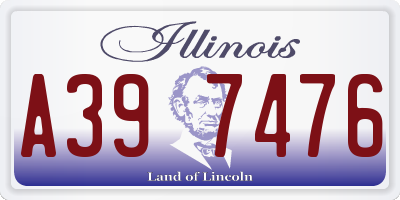 IL license plate A397476