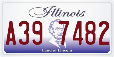 IL license plate A397482