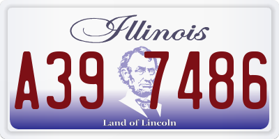 IL license plate A397486