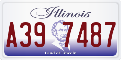 IL license plate A397487
