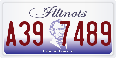 IL license plate A397489