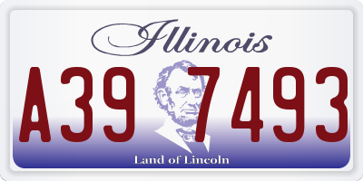 IL license plate A397493