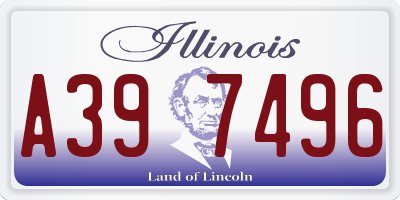 IL license plate A397496