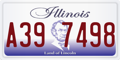 IL license plate A397498