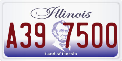 IL license plate A397500