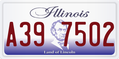 IL license plate A397502