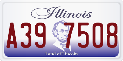 IL license plate A397508