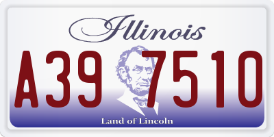 IL license plate A397510