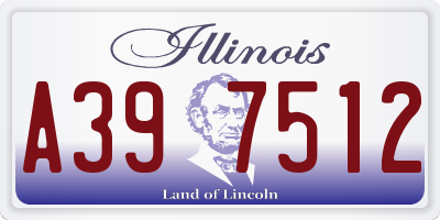 IL license plate A397512